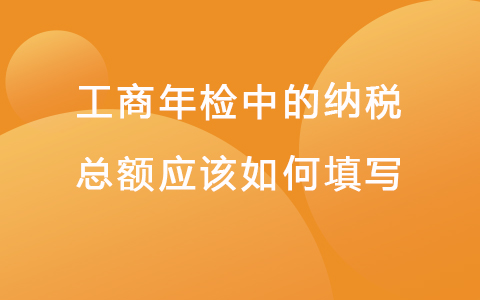 工商年检中的纳税总额应该如何填写