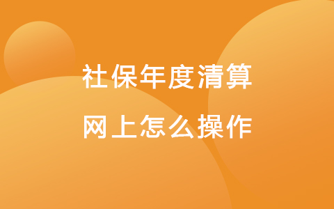 社保年度清算网上怎么操作
