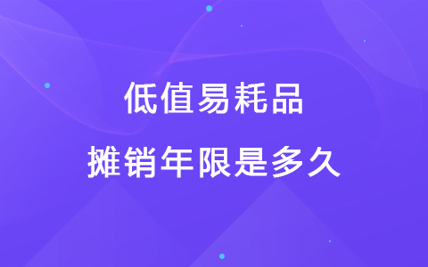 低值易耗品摊销年限是多久