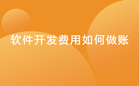 软件开发费用如何做账