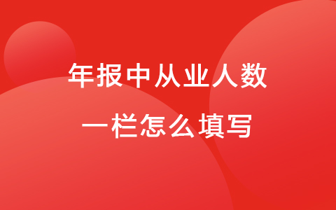 年报中从业人数一栏怎么填写