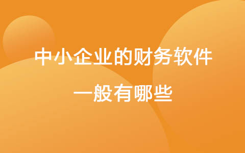 中小企业的财务软件一般有哪些