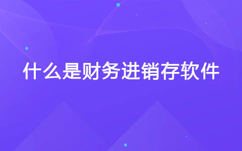 什么是财务进销存软件